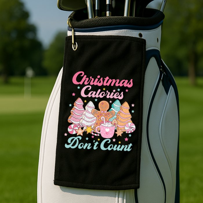 Christmas Calories Dont Count Funny Holiday Golf Towel