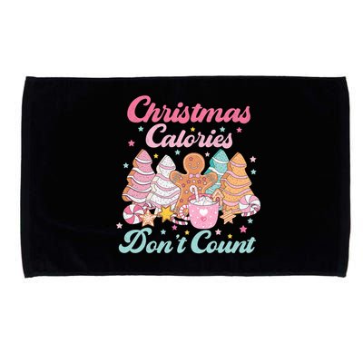 Christmas Calories Dont Count Funny Holiday Microfiber Hand Towel