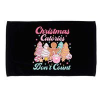 Christmas Calories Dont Count Funny Holiday Microfiber Hand Towel