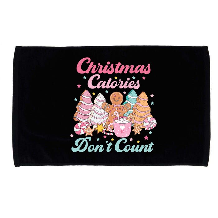 Christmas Calories Dont Count Funny Holiday Microfiber Hand Towel