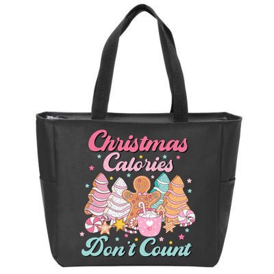 Christmas Calories Dont Count Funny Holiday Zip Tote Bag
