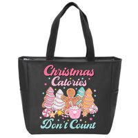 Christmas Calories Dont Count Funny Holiday Zip Tote Bag