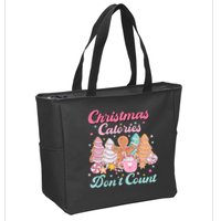 Christmas Calories Dont Count Funny Holiday Zip Tote Bag