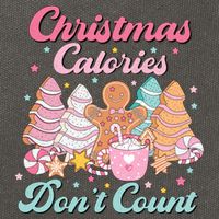 Christmas Calories Dont Count Funny Holiday Cotton Canvas Backpack