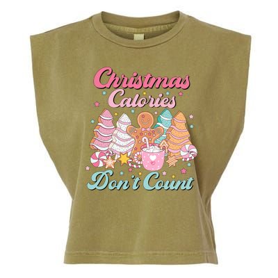 Christmas Calories Dont Count Funny Holiday Garment-Dyed Women's Muscle Tee