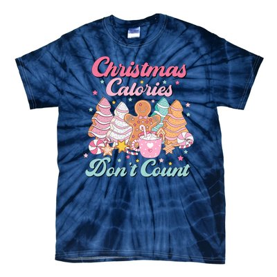 Christmas Calories Dont Count Funny Holiday Tie-Dye T-Shirt