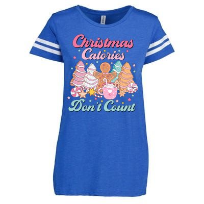 Christmas Calories Dont Count Funny Holiday Enza Ladies Jersey Football T-Shirt