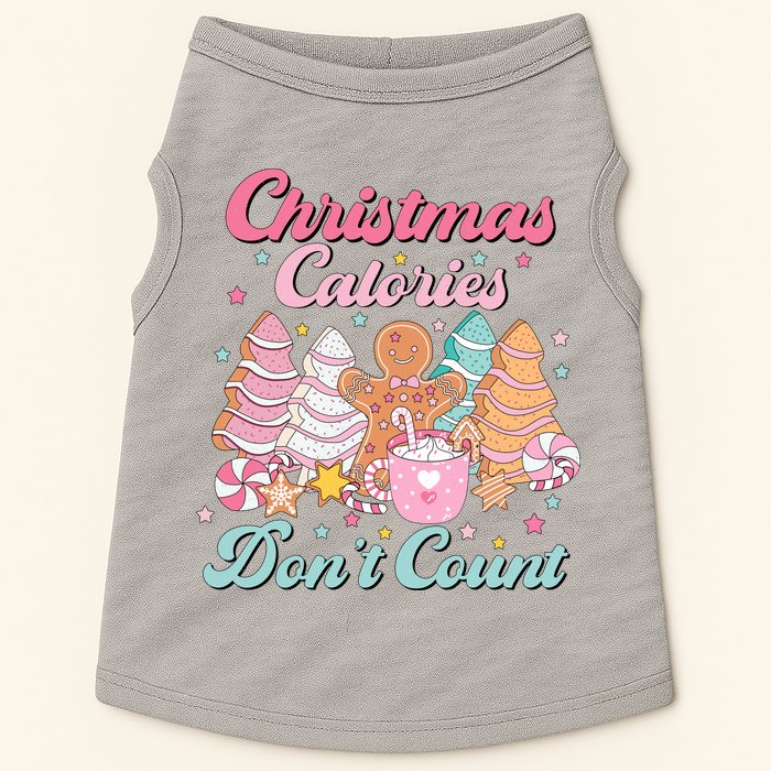 Christmas Calories Dont Count Funny Holiday Doggie Tank