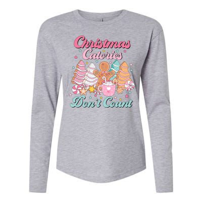 Christmas Calories Dont Count Funny Holiday Womens Cotton Relaxed Long Sleeve T-Shirt