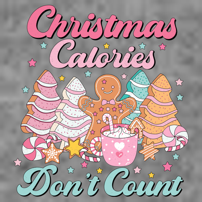 Christmas Calories Dont Count Funny Holiday 7-Panel Snapback Hat