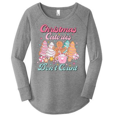 Christmas Calories Dont Count Funny Holiday Women's Perfect Tri Tunic Long Sleeve Shirt