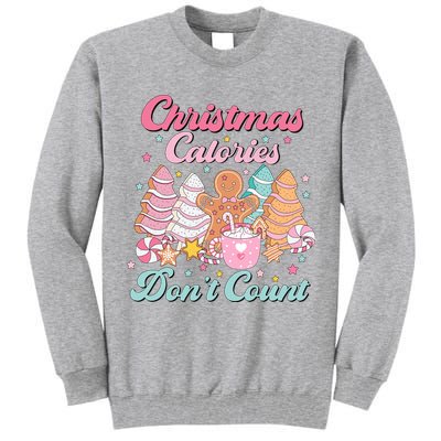 Christmas Calories Dont Count Funny Holiday Tall Sweatshirt