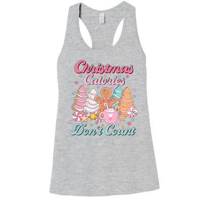 Christmas Calories Dont Count Funny Holiday Women's Racerback Tank