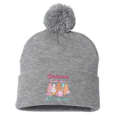 Christmas Calories Dont Count Funny Holiday Pom Pom 12in Knit Beanie