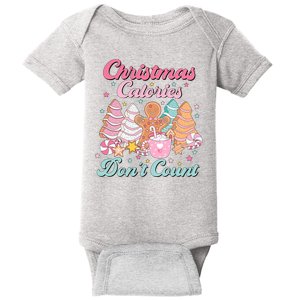 Christmas Calories Dont Count Funny Holiday Baby Bodysuit