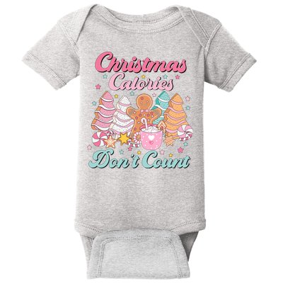 Christmas Calories Dont Count Funny Holiday Baby Bodysuit