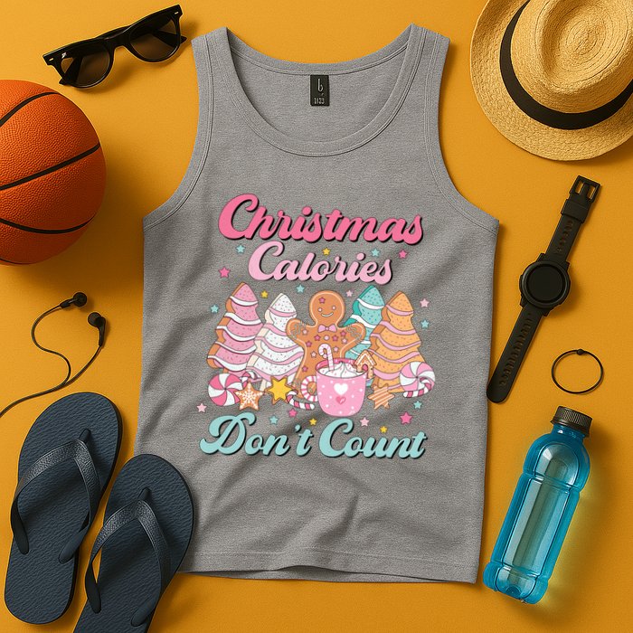 Christmas Calories Dont Count Funny Holiday Tank Top