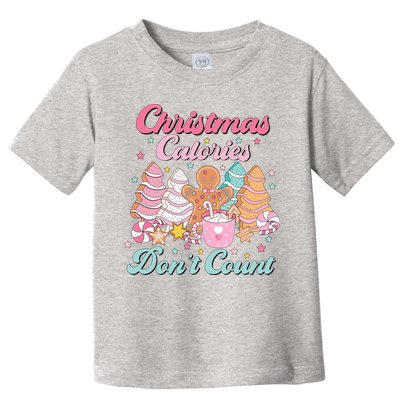 Christmas Calories Dont Count Funny Holiday Toddler T-Shirt