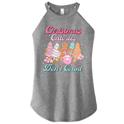 Christmas Calories Dont Count Funny Holiday Women’s Perfect Tri Rocker Tank