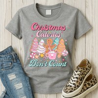 Christmas Calories Dont Count Funny Holiday Womens T-Shirt
