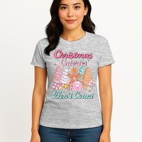 Christmas Calories Dont Count Funny Holiday Womens T-Shirt