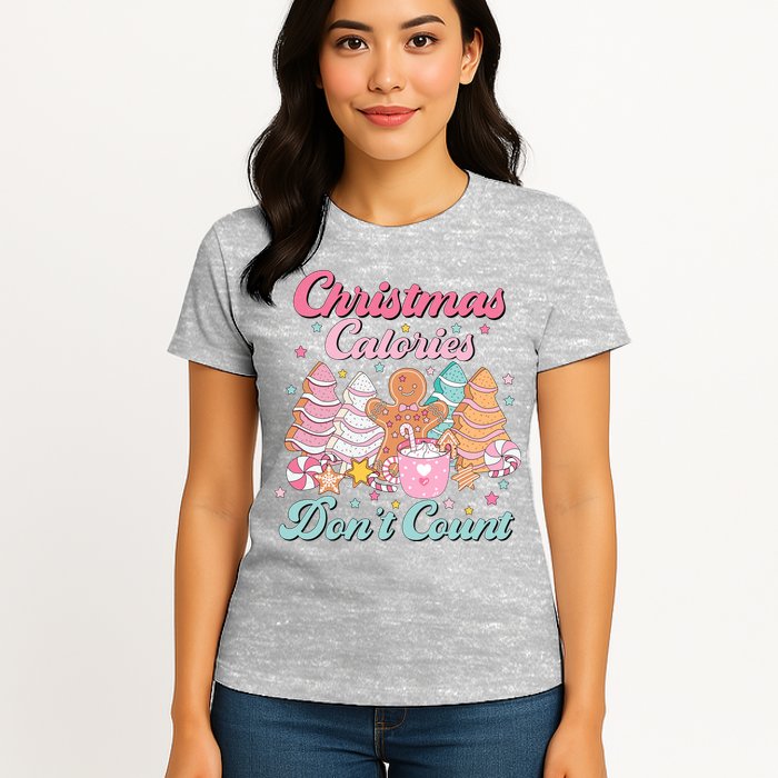 Christmas Calories Dont Count Funny Holiday Womens T-Shirt