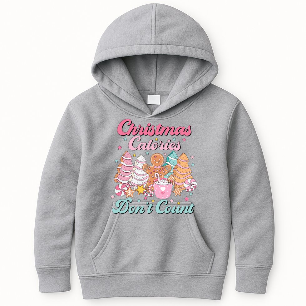 Christmas Calories Dont Count Funny Holiday Kids Hoodie
