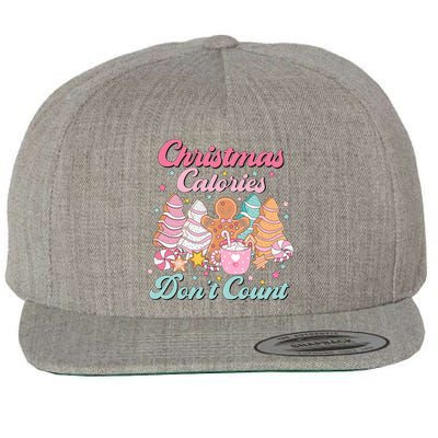 Christmas Calories Dont Count Funny Holiday Wool Snapback Cap