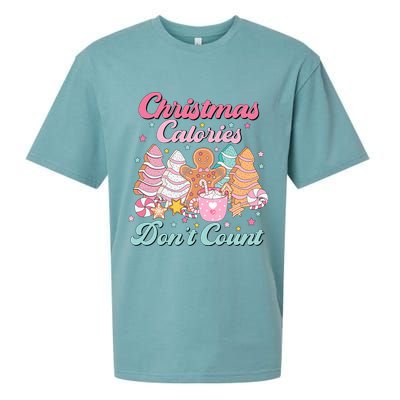 Christmas Calories Dont Count Funny Holiday Sueded Cloud Jersey T-Shirt