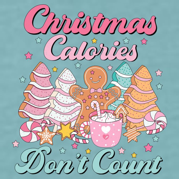 Christmas Calories Dont Count Funny Holiday Sueded Cloud Jersey T-Shirt