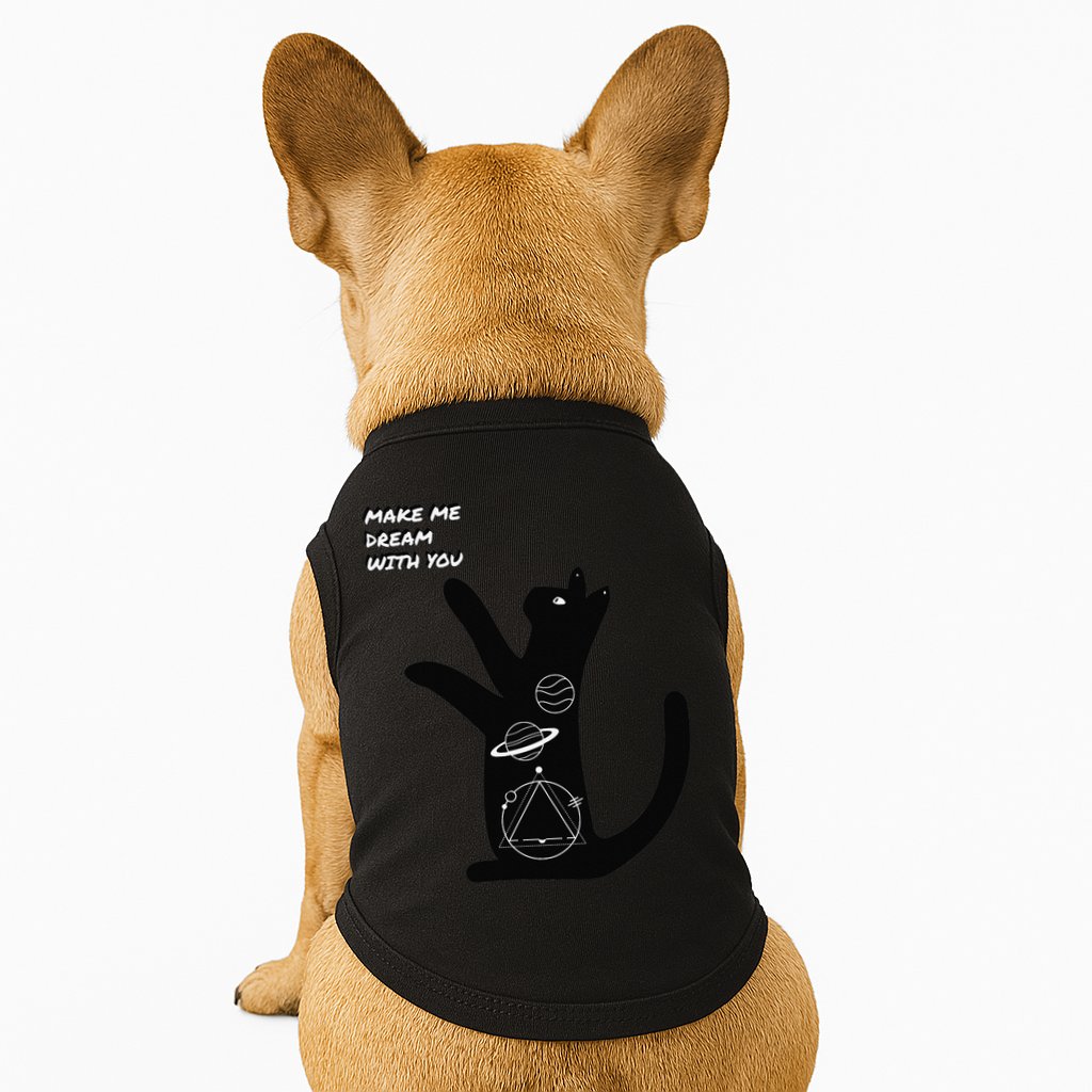 Cosmic Cat Dream Make Me Dream With You Doggie Tank