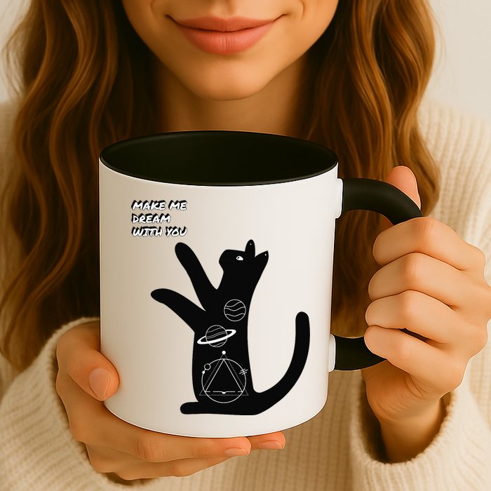 Cosmic Cat Dream Make Me Dream With You Mug