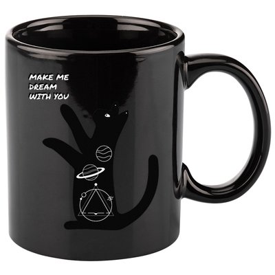 Cosmic Cat Dream Make Me Dream With You 11oz C Handle Ceramic Mug