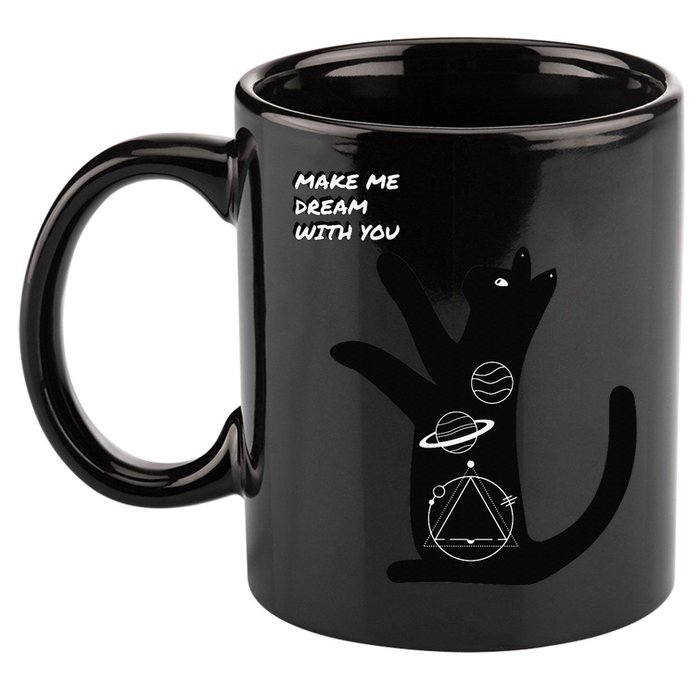 Cosmic Cat Dream Make Me Dream With You 11oz C Handle Ceramic Mug