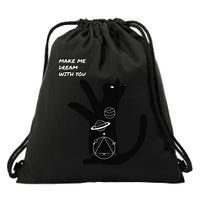 Cosmic Cat Dream Make Me Dream With You Drawstring Bag