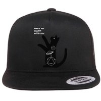 Cosmic Cat Dream Make Me Dream With You Flat Bill Trucker Hat