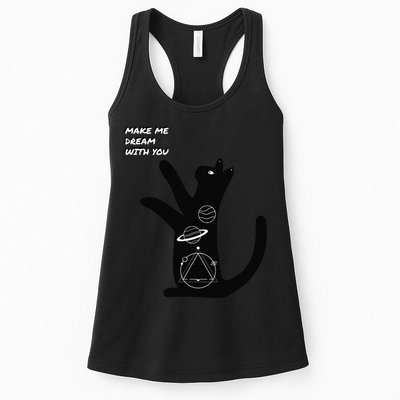 Cosmic Cat Dream Make Me Dream With You Womens Tank Top