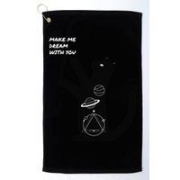 Cosmic Cat Dream Make Me Dream With You Golf Towel