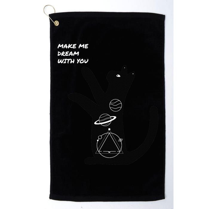 Cosmic Cat Dream Make Me Dream With You Golf Towel