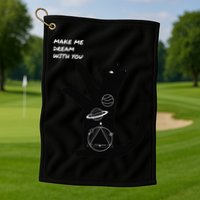 Cosmic Cat Dream Make Me Dream With You Golf Towel
