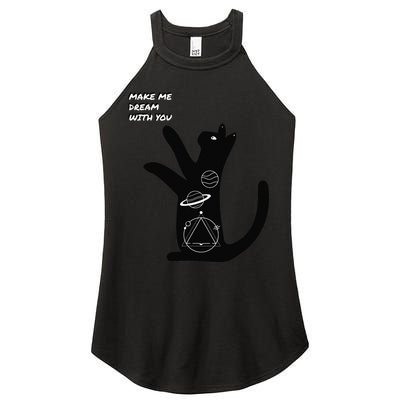 Cosmic Cat Dream Make Me Dream With You Women's Perfect Tri Rocker Tank