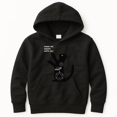 Cosmic Cat Dream Make Me Dream With You Kids Hoodie