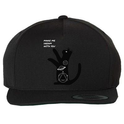 Cosmic Cat Dream Make Me Dream With You Wool Snapback Cap