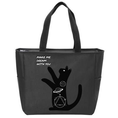 Cosmic Cat Dream Make Me Dream With You Zip Tote Bag