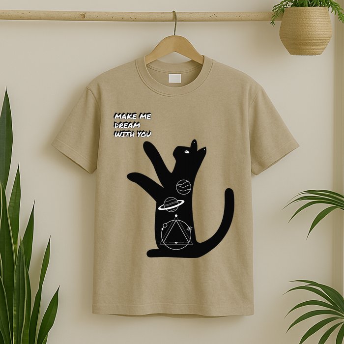 Cosmic Cat Dream Make Me Dream With You T-Shirt