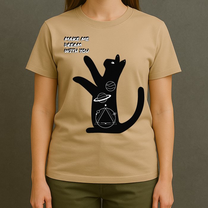 Cosmic Cat Dream Make Me Dream With You T-Shirt