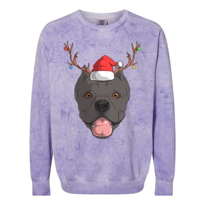 Cane Corso Dog Santa Claus Christmas Xcool Giftmas Canine Gift Colorblast Crewneck Sweatshirt