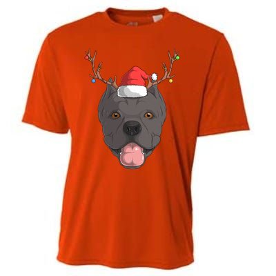 Cane Corso Dog Santa Claus Christmas Xcool Giftmas Canine Gift Cooling Performance Crew T-Shirt