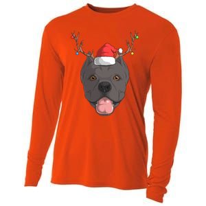 Cane Corso Dog Santa Claus Christmas Xcool Giftmas Canine Gift Cooling Performance Long Sleeve Crew