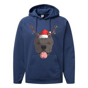 Cane Corso Dog Santa Claus Christmas Xcool Giftmas Canine Gift Performance Fleece Hoodie